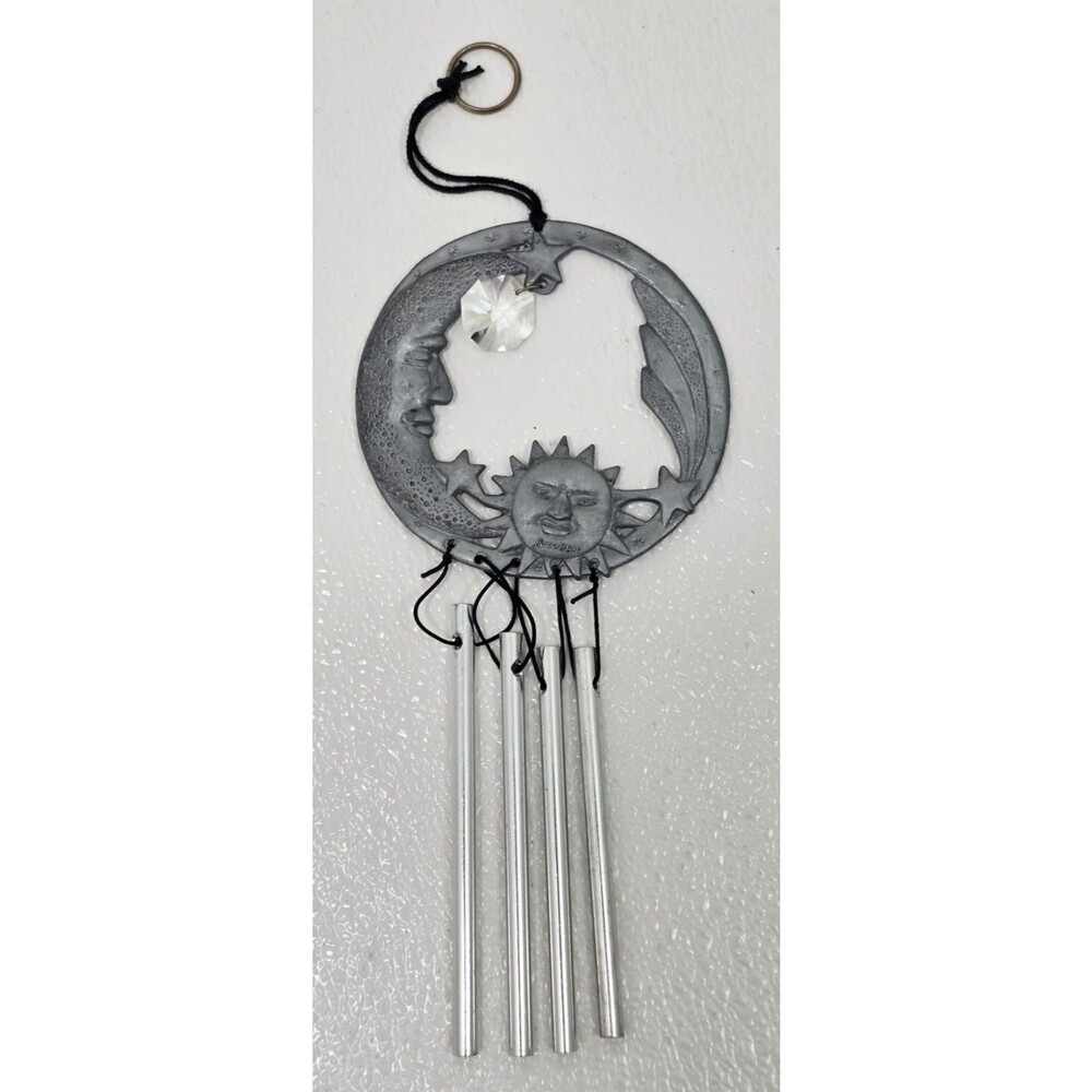 Vintage Wind Chime Moon And Stars Celestial Theme Outdoor Windchime